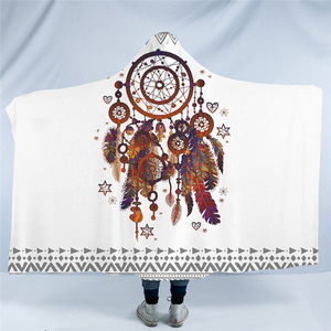 Dream Catcher Aztec Line Hooded Blanket