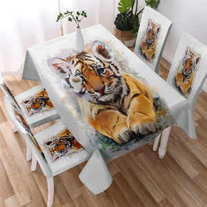 Tiger Table Cloth Waterproof 02