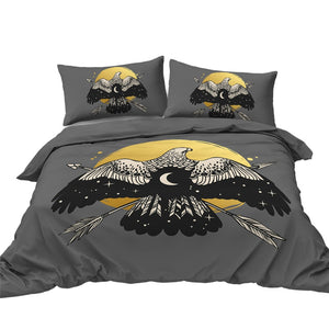 Golden Black Eagle Dreamcatcher Bedding 05