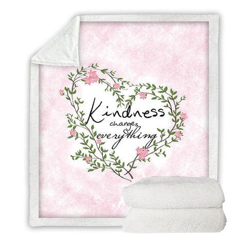 Image of Kindness Change Everything Garland Soft Sherpa Blanket