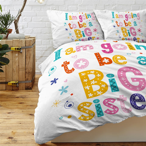 Image of To Be Big Sister Bedding Set Cartoon