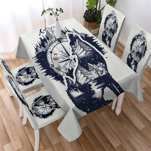 Dreamcatcher - Tribal Wolf Waterproof Tablecloth  04