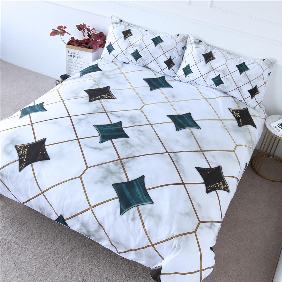 Marble Geometric Comforter Set - Beddingify