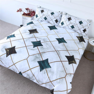 Marble Geometric Comforter Set - Beddingify