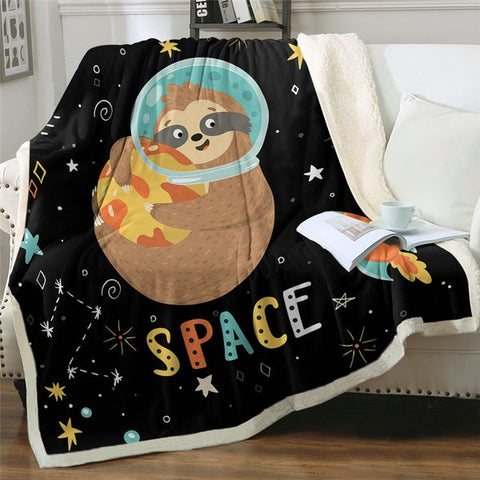 Image of Sloth Hug Planet Cozy Soft Sherpa Blanket