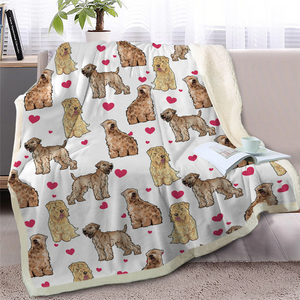 Funny Labradoodle Dogs Soft Sherpa Blanket