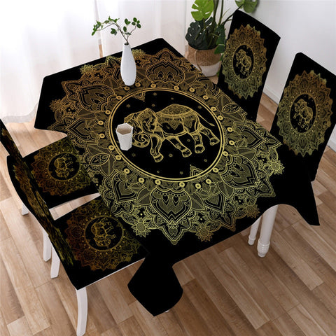 Image of Star Moon - Mandala Waterproof Tablecloth  03