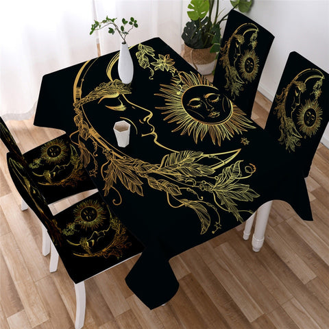 Image of Star Moon - Mandala Waterproof Tablecloth  08