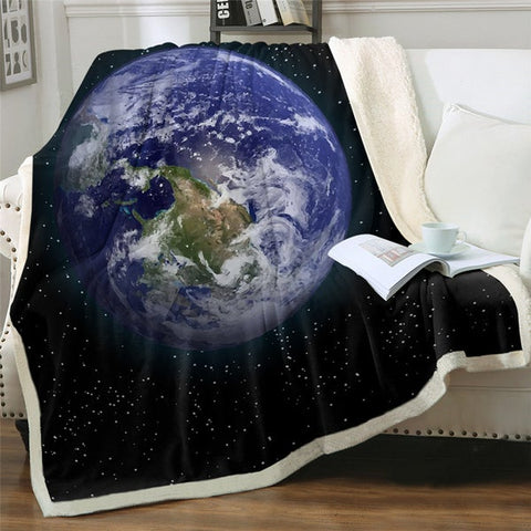 Image of Scenery Earth Starry Sky SWMT7661 Cozy Soft Sherpa Blanket