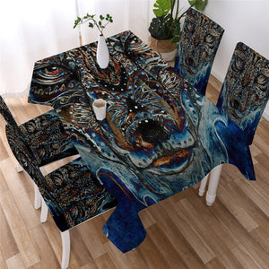 Dreamcatcher - Tribal Wolf Waterproof Tablecloth  14