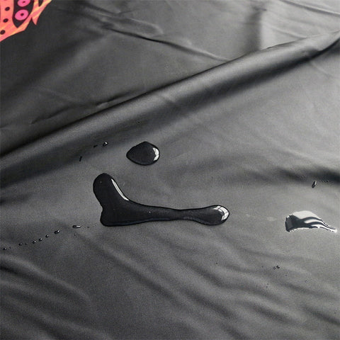 Image of Colorful Modern Japanese Art Mandala Black SWZB4235 Waterproof Tablecloth
