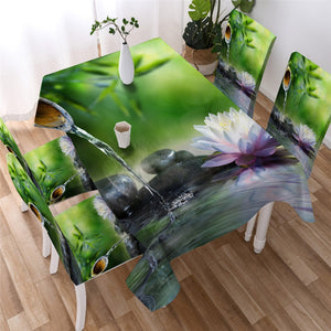 Flower Waterlily Lotus - Zen Tablecloth 3D Printed 01