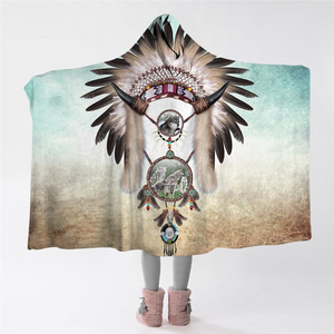 War Bonnets Hooded Blanket