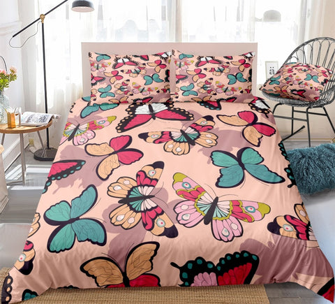 Image of Pastel Butterfly Bedding Set - Beddingify