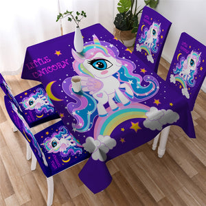 Floral Unicorn Waterproof Tablecloth  21