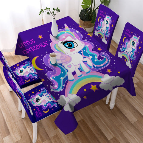 Image of Floral Unicorn Waterproof Tablecloth  21