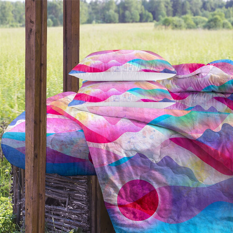 Image of 4 Pieces Overrided Sunrise Comforter Set - Beddingify