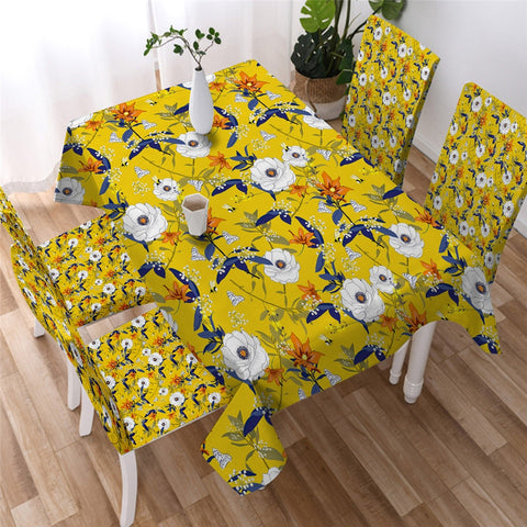 Image of Flower Waterproof Tablecloth  03