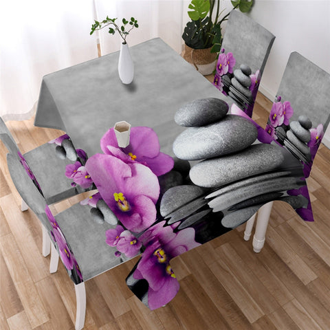 Image of Flower Waterlily Lotus - Zen Tablecloth 3D Printed 02