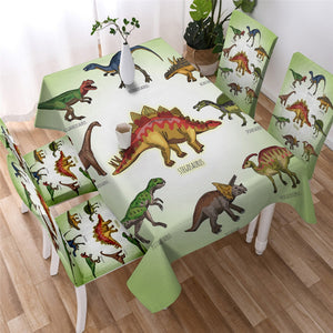 Cartoon Jurassic Dinosaur Tablecloth