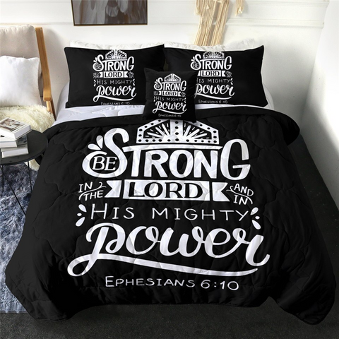 Image of 4 Pieces Bible Quote Comforter Set - Beddingify