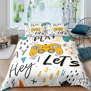 Hey Lets Play White Bedding Set - Beddingify