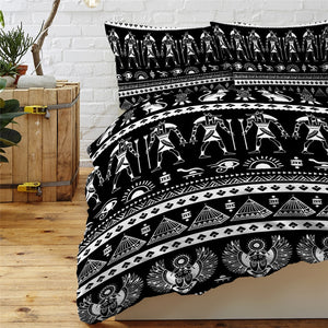 Ancient Bedding Sets Egyptian Gods Comforter Cover 3 Piece 02