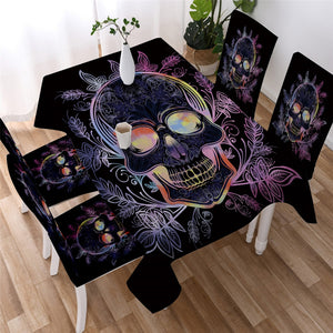 Gothic Vivid Skull Waterproof Tablecloth  04