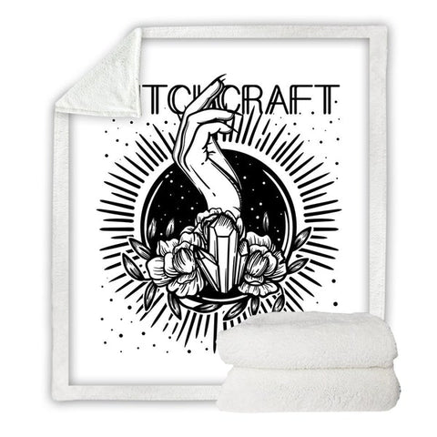 Image of Witchcraft Hand Crystal Soft Sherpa Blanket