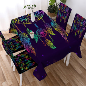 Functional Floral Dreamcatcher Waterproof Tablecloth 08