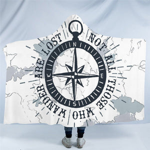 Travel Compass Hooded Blanket