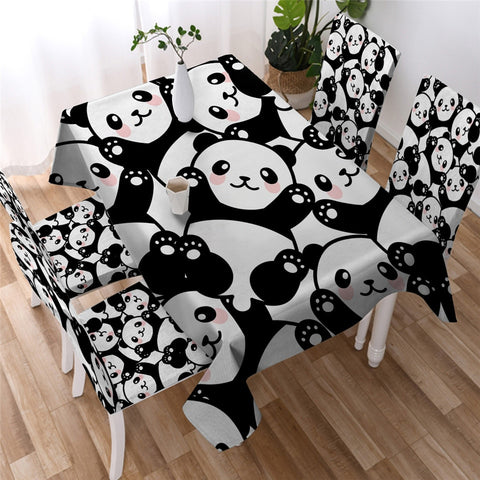 Image of Panda Kids Waterproof Tablecloth  02