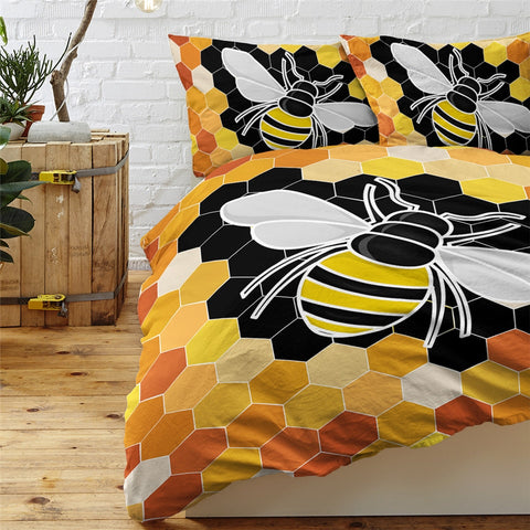 Image of Busy Bee Bedding Set Insect Cute 01