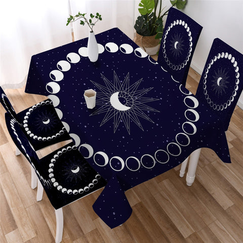 Image of Moon Star - Eclipse Rectangle Tablecloth 01