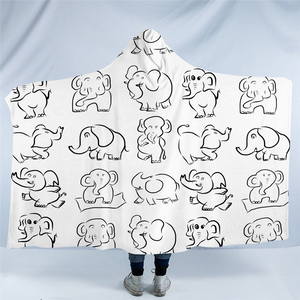 Elephant Moments Hooded Blanket