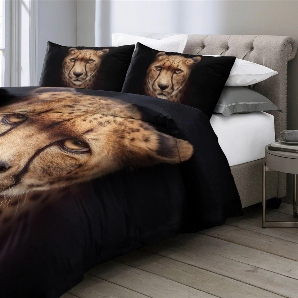 Cheetah Black Comforter Set - Beddingify