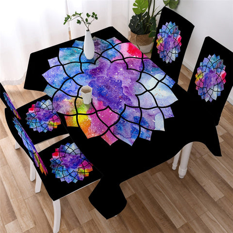 Image of Bohemian Kaleidoscope Waterproof Tablecloth  09