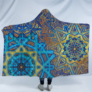 Stylized Suns Glitter Hooded Blanket