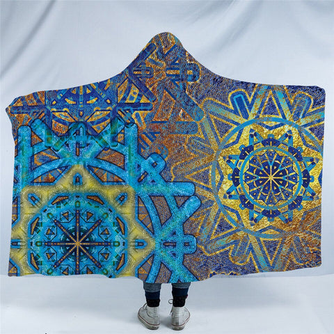 Image of Stylized Suns Glitter Hooded Blanket