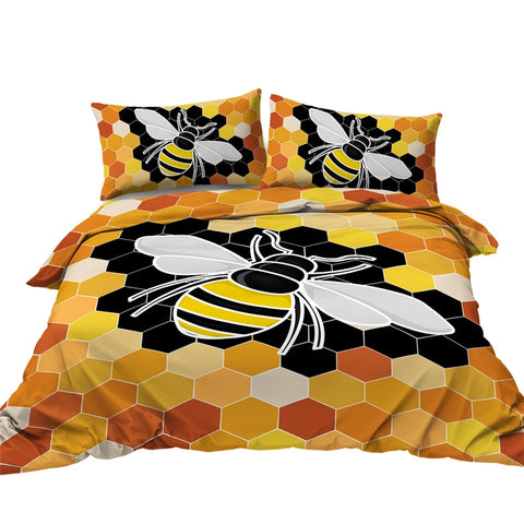 Image of Busy Bee Bedding Set Insect Cute 01