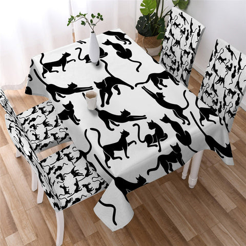 Image of Cartoon Cats Waterproof Tablecloth  07