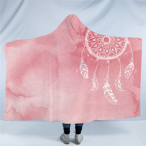 Image of Dream Catcher Rosy Hooded Blanket
