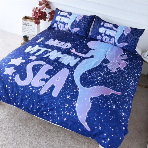 Image of Cartoon Girls Mermaid Comforter Set - Beddingify