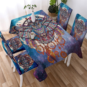 Books - Vivid Owl Tablecloth 02