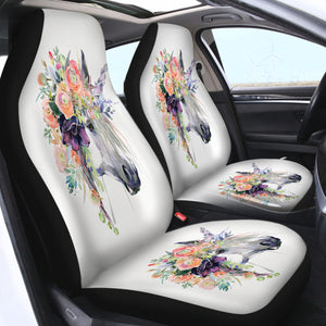 Horse Flower SWQT0662 Car Seat Covers