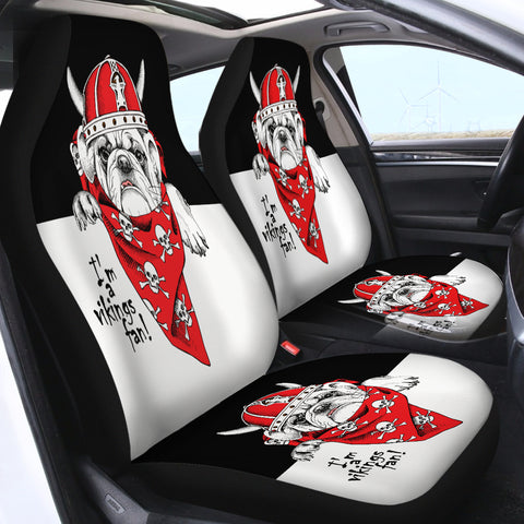 Image of I Am A Viking Fan Dog SWQT2528 Car Seat Covers