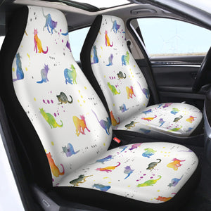I Love Cat SWQT0026 Car Seat Covers