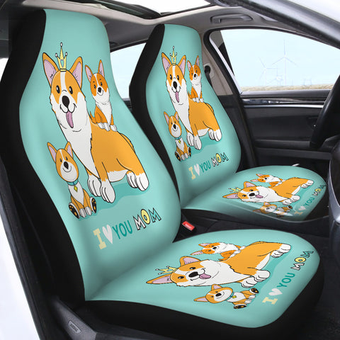 Image of I Love You Mom SWQT2432 Car Seat Covers