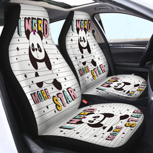 I Need More Star Panda - SWQT0050 Car Seat Covers