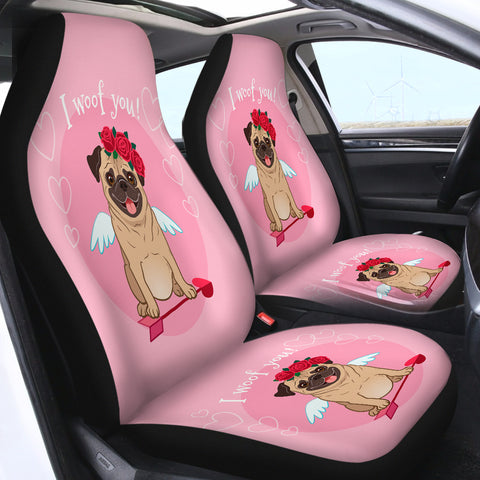Image of I Woof You Dog SWQT0760 Car Seat Covers
